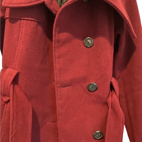 Jack Winter Pea Coat Size S Maroon - Picture 7 of 9